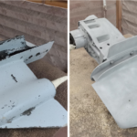 Une hélice de moteur de bâteau, avant et après la prestation en aérogommage de Eole aérogommage.