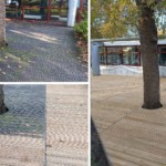 Une terrasse, avant et après la prestation en aérogommage de Eole aérogommage.